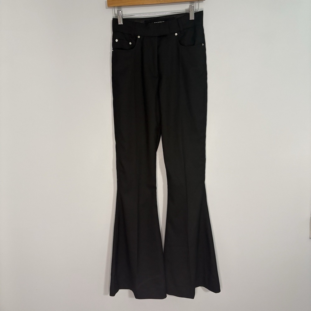 Filles a Papa Black Flare Pants Size 1 US 2 4 S Tailored Bell Bottom Trouser EUC